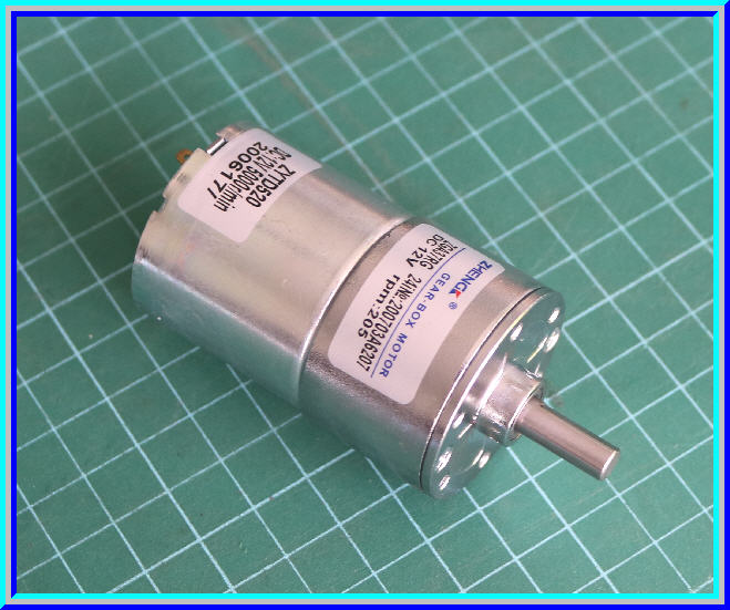 1x มอเตอร์เกียร์ดีซี 12V 205 rpm 37 มม. รุ่น ZGA37RG ยี่ห้อ Zhengke