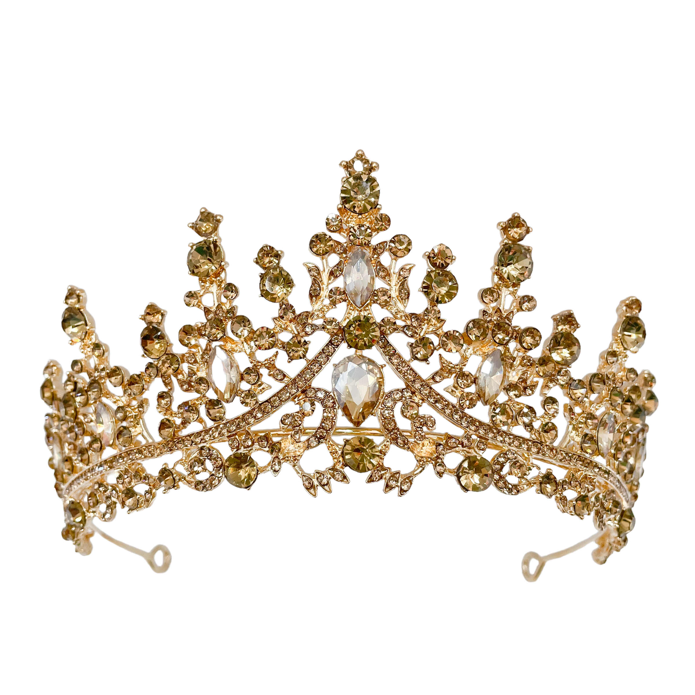 (พร้อมส่ง) เทียร่า 273 สีเหลืองทอง มงกุฎนางงาม มงกุฎเจ้าหญิง งานสวย ปราณีต QCเพชรทุกเม็ด สินค้าพร้อมส่งจากไทย