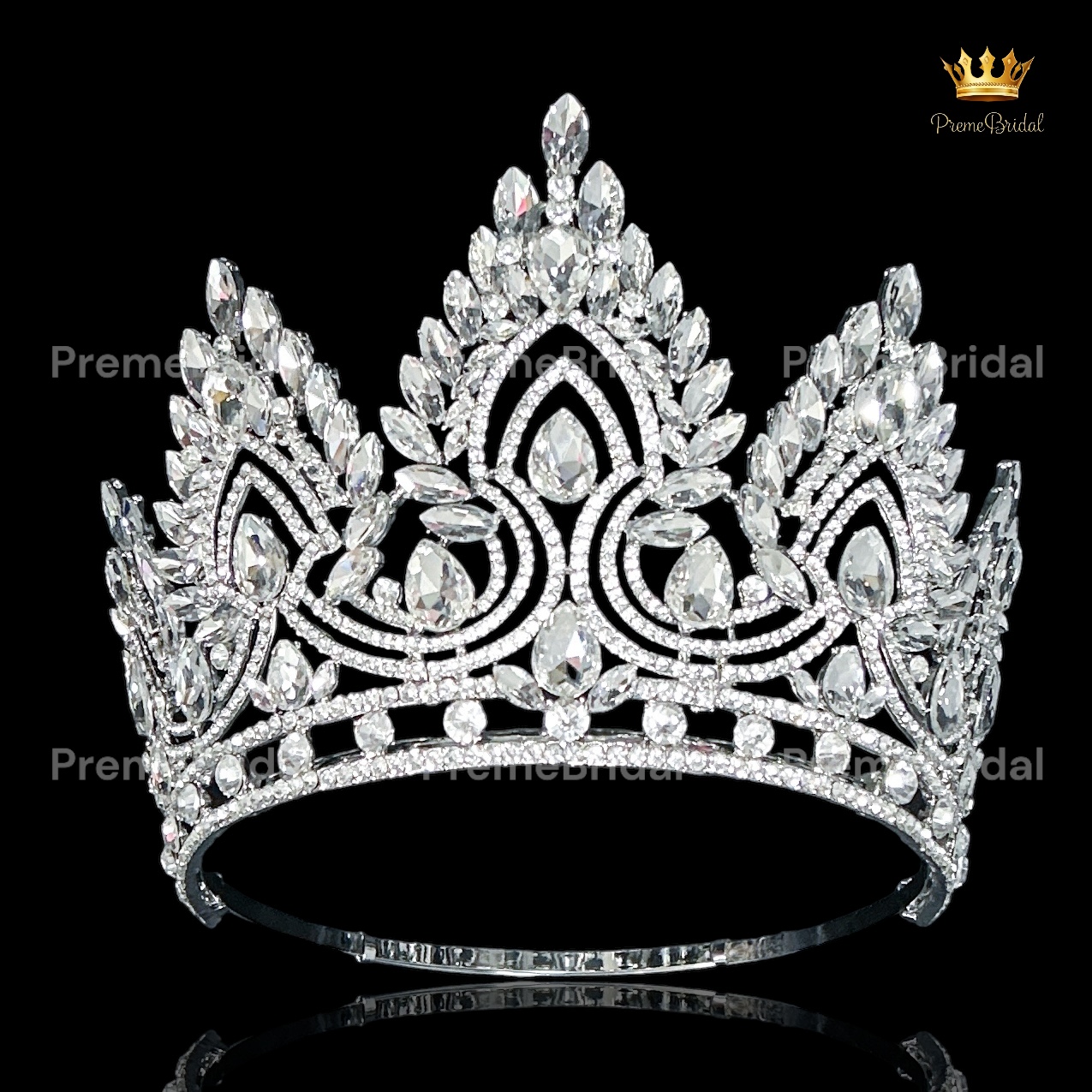 (พร้อมส่งจากไทย) มงกุฏ 129 ขนาดใหญ่ไซส์นางงาม งานสวย รุ่นฐานกลม ส่งด่วน ส่งจาก จ.อุบลราชธานี