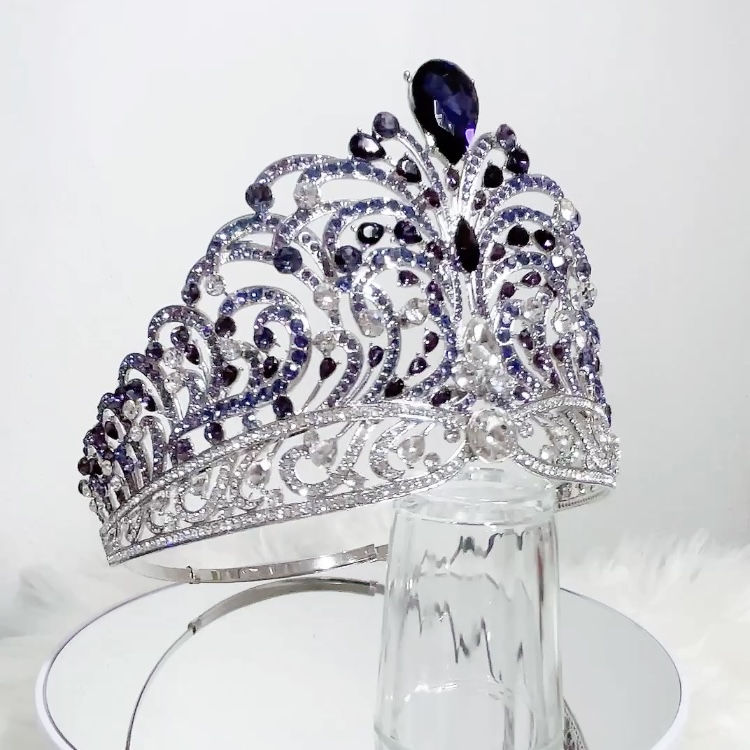 (พร้อมส่งจากไทย) มงกุฏ 112 มงกุฎมิสยูนิเวิร์ส 2022 สีม่วงเงิน