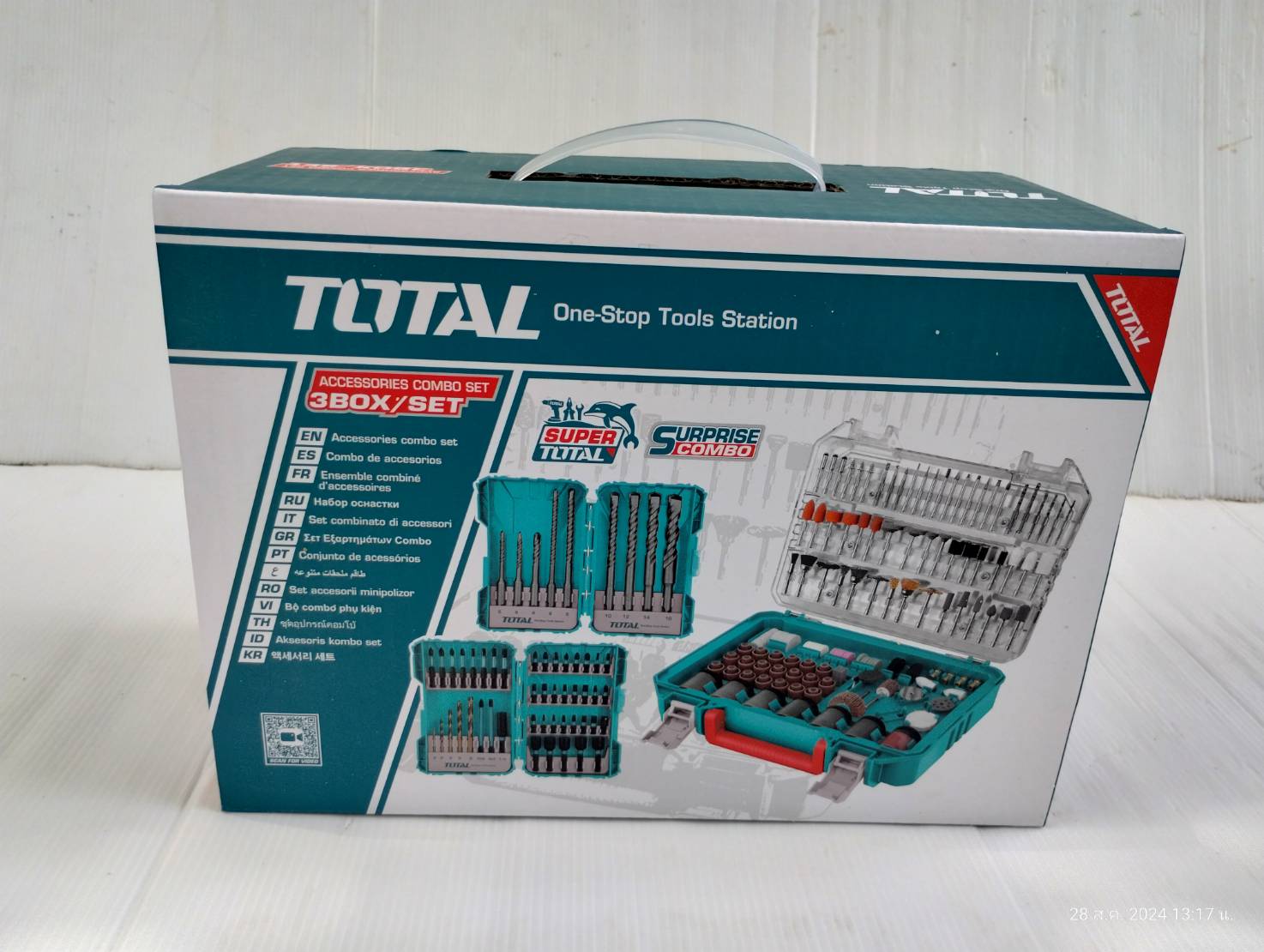 ชุดดอกสว่าน+ดอกไขควง+ชุดอุปกรณ์เจียร 3 กล่อง 509ชิ้น TOS230331 TOTAL