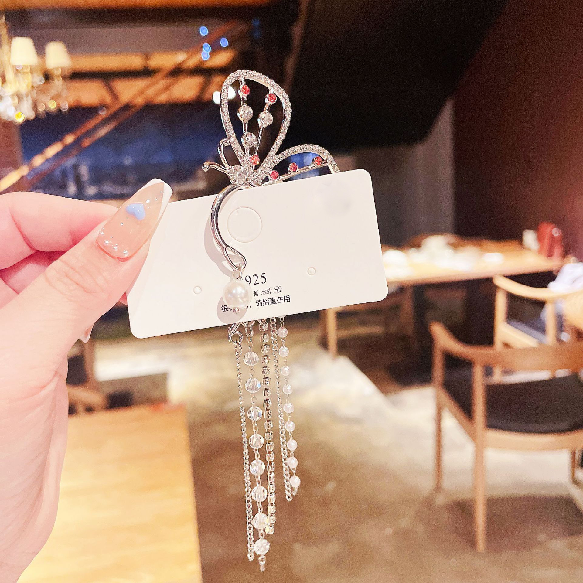 (พร้อมส่ง) Ear Cuff 021 จอนหูผีเสื้อ ใส่ข้าง"ซ้าย" งานสวย เพชรวาว สินค้าคุณภาพ ส่งจากไทย คุยง่าย ส่งเร็ว