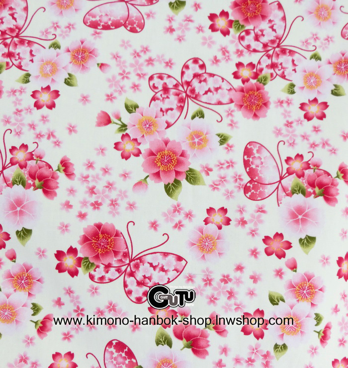 set.ยูกาตะ สีขาวครีมลายซากุระ 02
