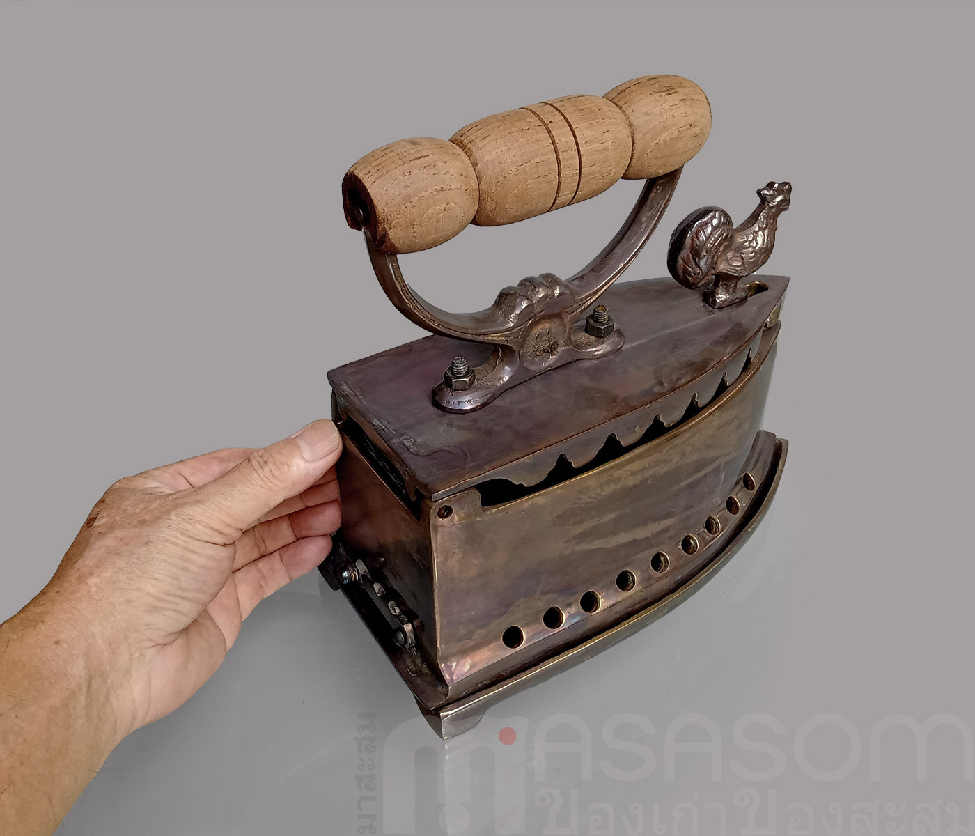 เตารีดทองเหลืองหัวไก่ 9 นิ้ว