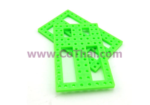 พลาสติกแผ่นรู สีเขียว 2.5x37x56