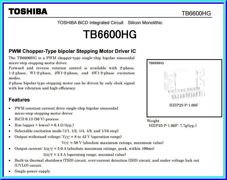 1x TB6600 บอร์ดขับสเตปมอเตอร์ 4.5 A
