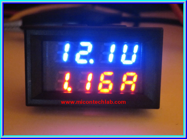 1x Digital DC (0-100V 10A) Voltmeter Ammeter Red Blue Color module