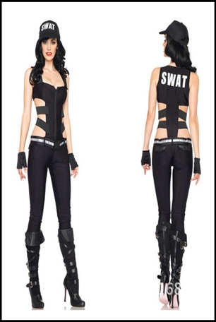 ชุดเครื่องแบบหน่วย S.W.A.T.หญิง /ุ ชุดอาชีพ / ชุดอาชีพในฝัน / ชุดตำรวจหญิง