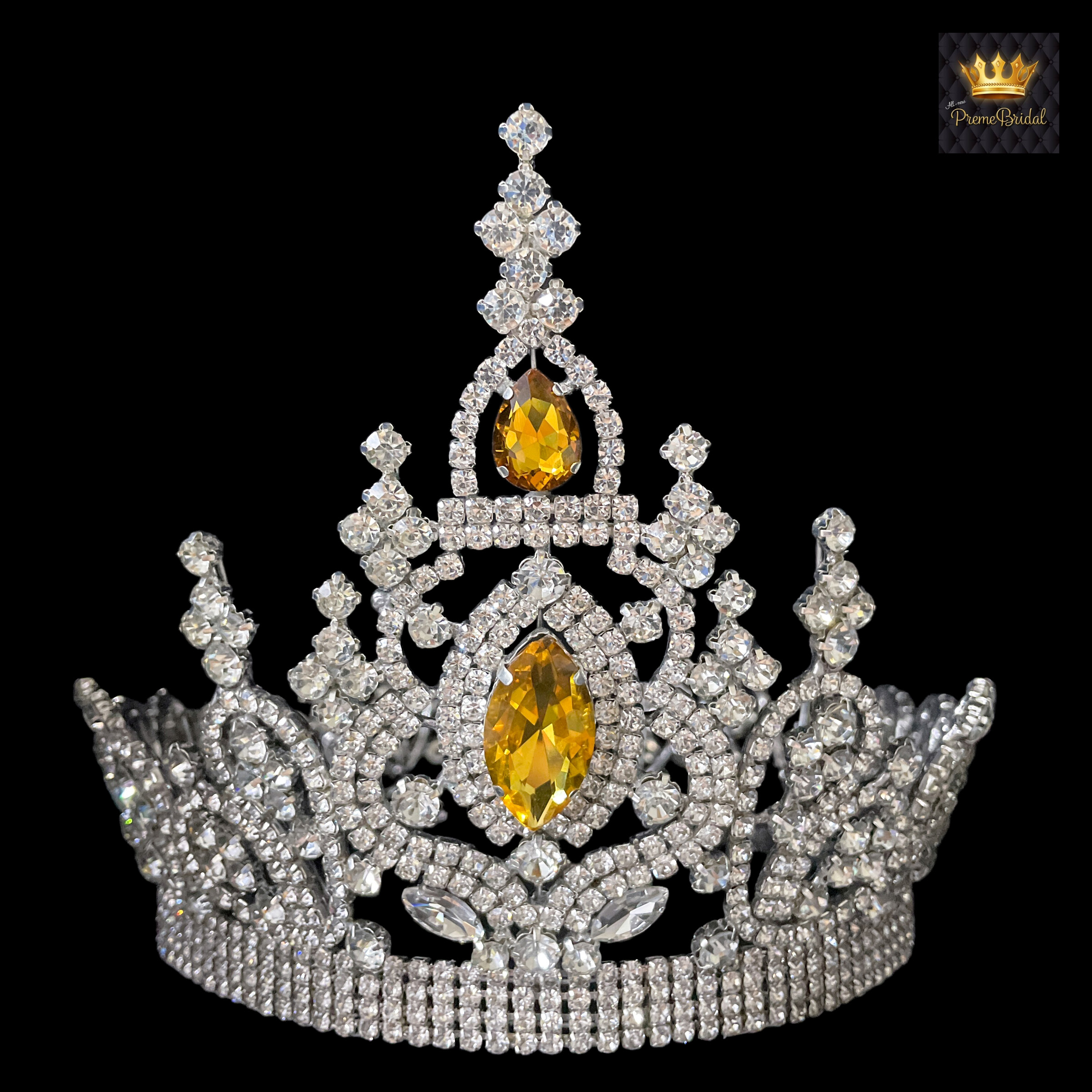 (พร้อมส่งจากไทย) มงกุฏ 107 สีเหลือง มงกุฎนางงาม มงกุฎเพชร มงกุฎประกวด สินค้าพร้อมส่ง ไม่ต้องรอนาน งานพรีเมี่ยม