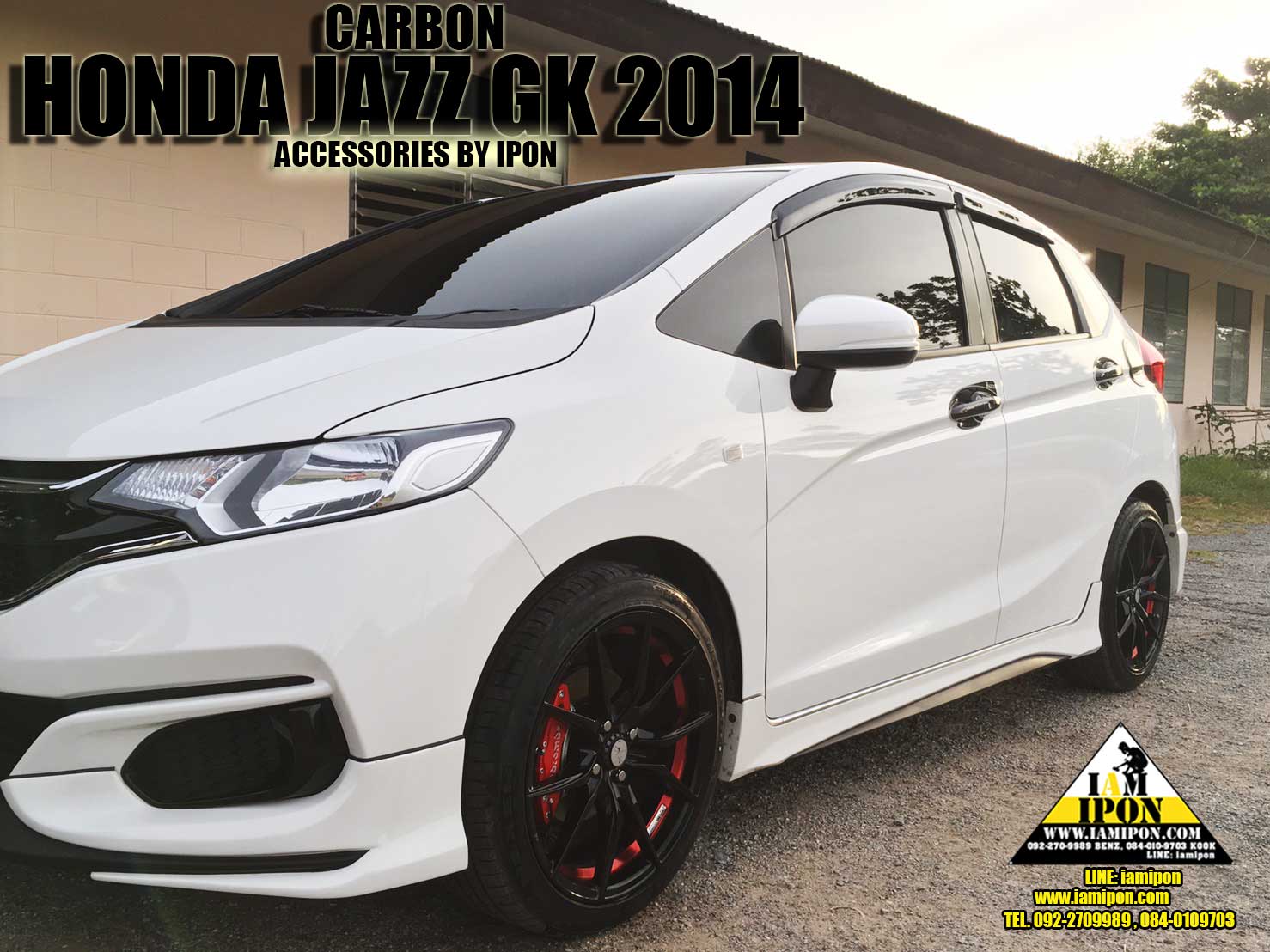 DOOR HANDLE JAZZ CABON GK 14 -15 ครอบมือจับเปิดประตูคาร์บอนแจ๊ส จีเค ปี14 - 15