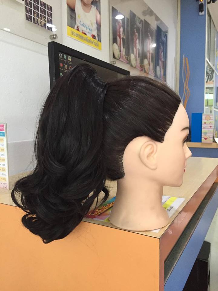 (พร้อมส่ง) วิกผมหางม้าสวอน สีดำ