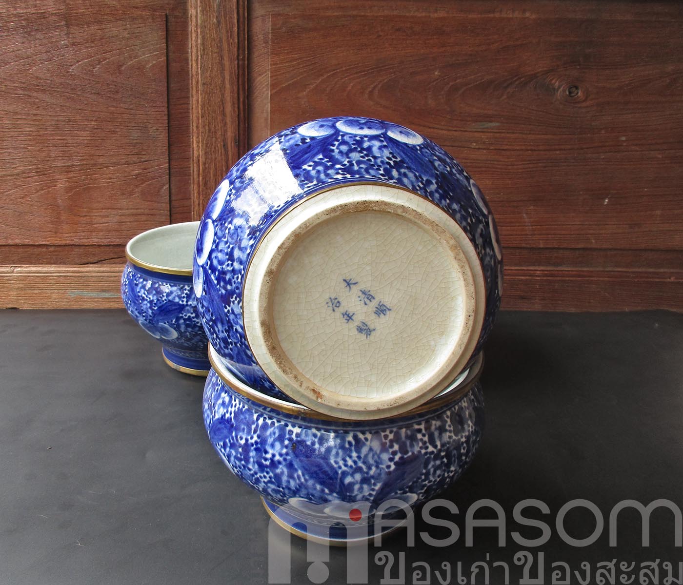 กระโถนลายครามจีนของเก่า