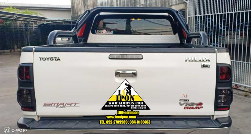TRAIL LAMP COVER TOYOTA VIGO CHAMP ครอบไฟท้ายดำด้านวีโก้แชมป์