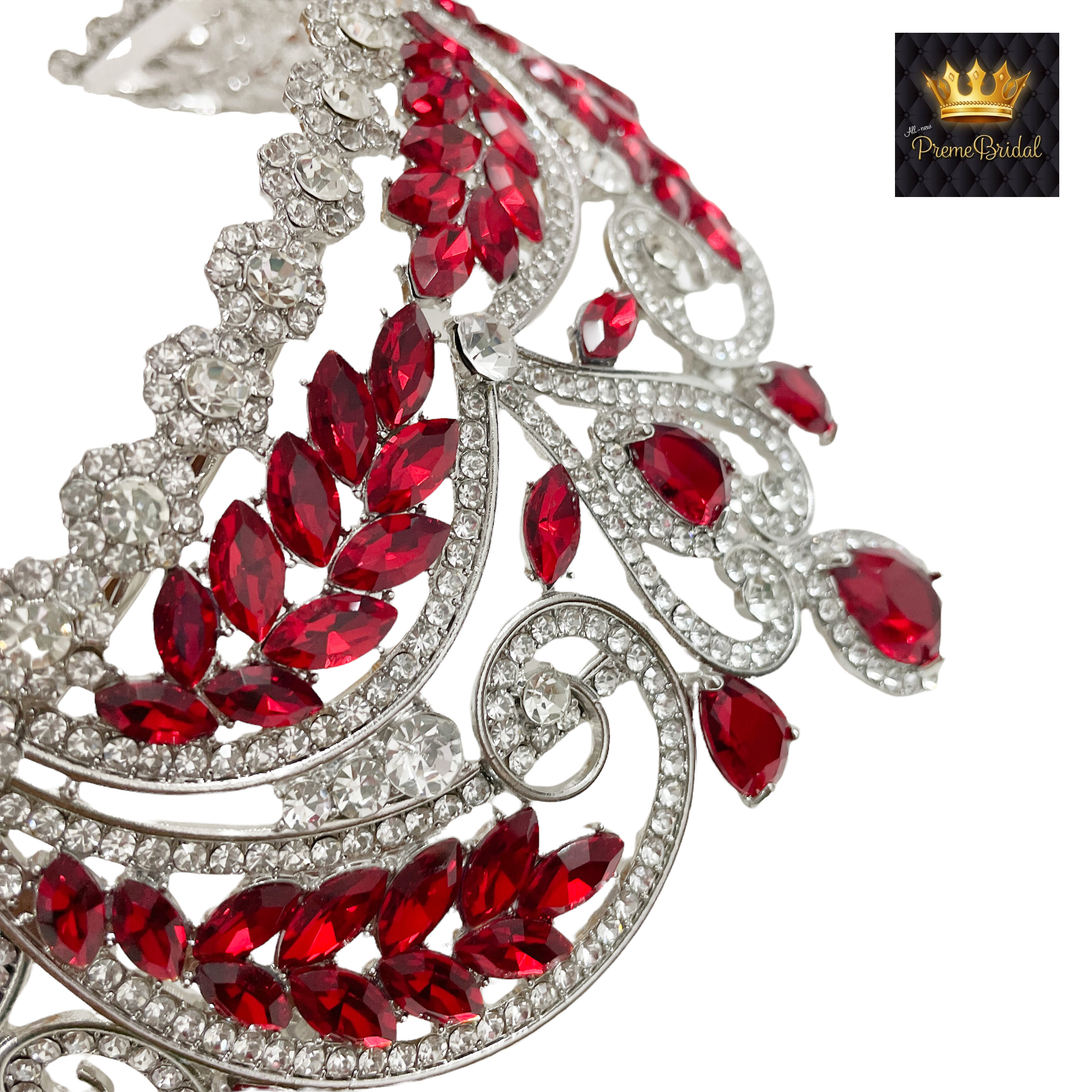 (พร้อมส่ง) มงกุฏ 087 สีแดง มงกุฎนางงาม มงกุฎเพชร มงกุฎประกวด สินค้าพร้อมส่ง ไม่ต้องรอนาน งานพรีเมี่ยม