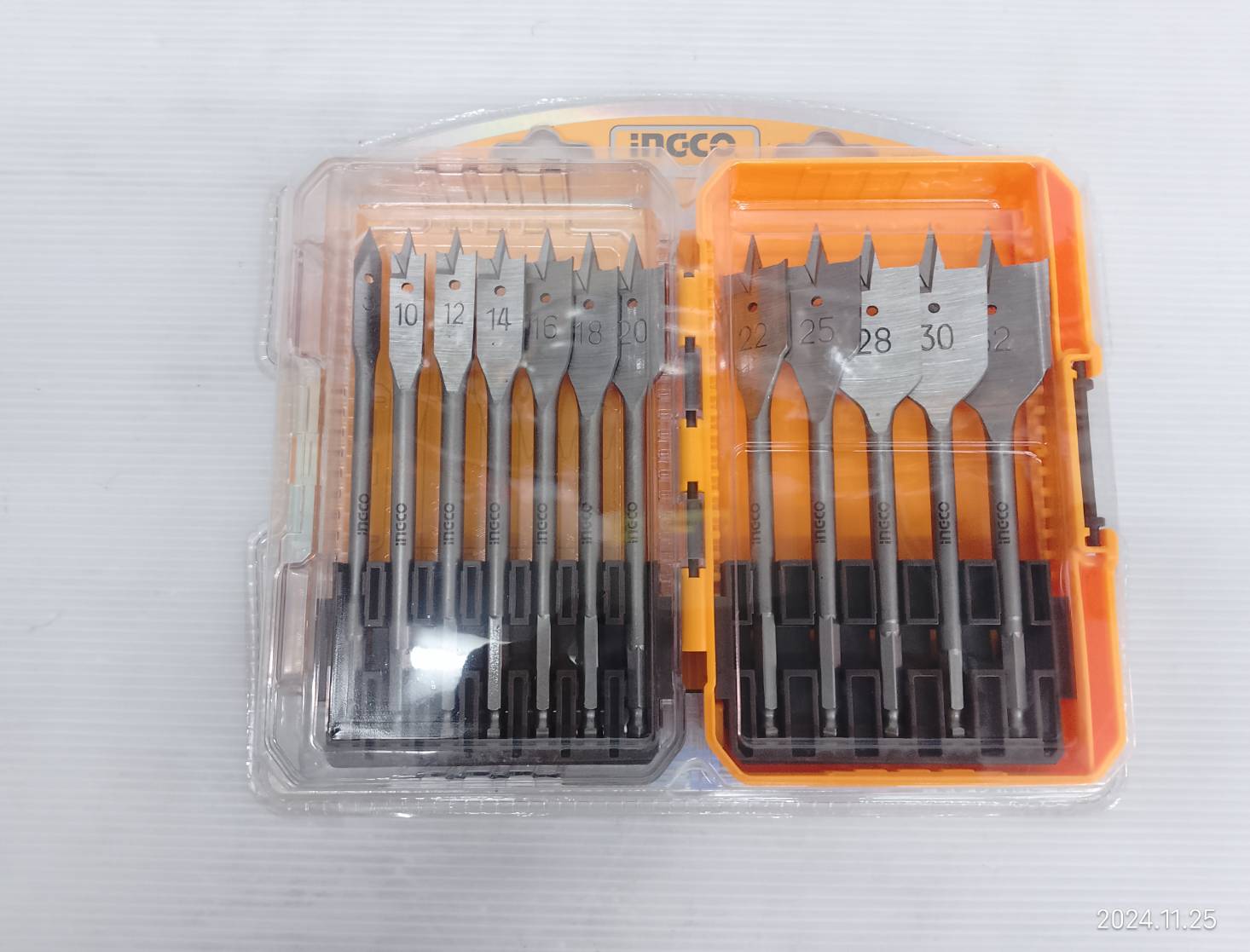 ชุดดอกใบพาย 12 ชิ้น ขนาดหัวจับ 1/4"x152mm AKDL1206 INGCO