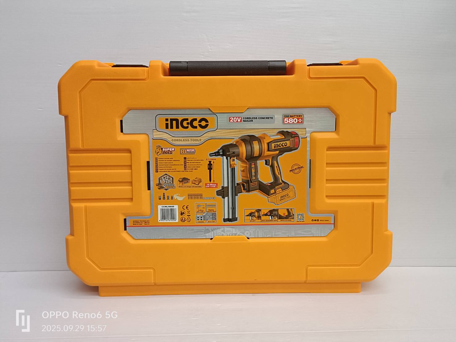 INGCO เครื่องยิงตะปูคอนกรีต40มม 20V CCNLI9005 (ตัวเปล่า)