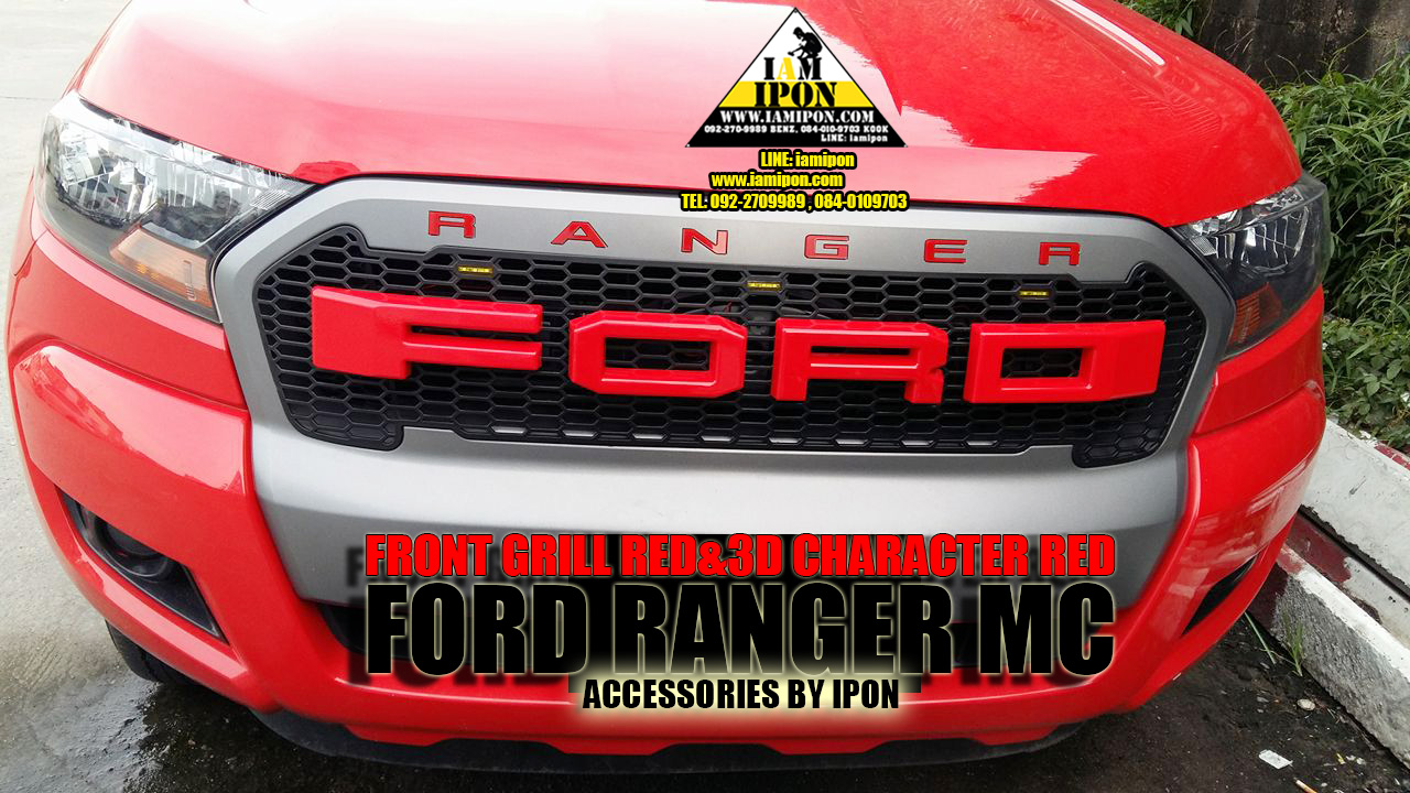 3D CHARACTER FRONT GRILL FORD RANGER MC ตัวหนังสือติดกระจังหน้าฟอร์ดเรนเจอร์ MC