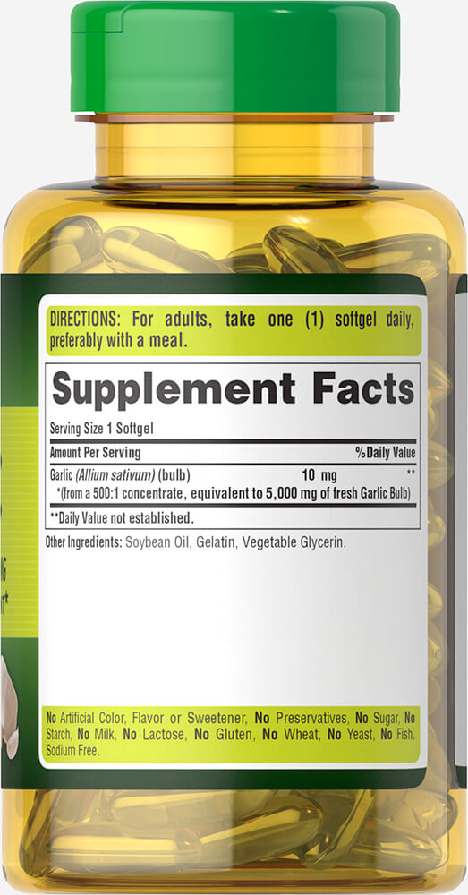 Puritan Garlic Oil 5000 mg 250 Softgels