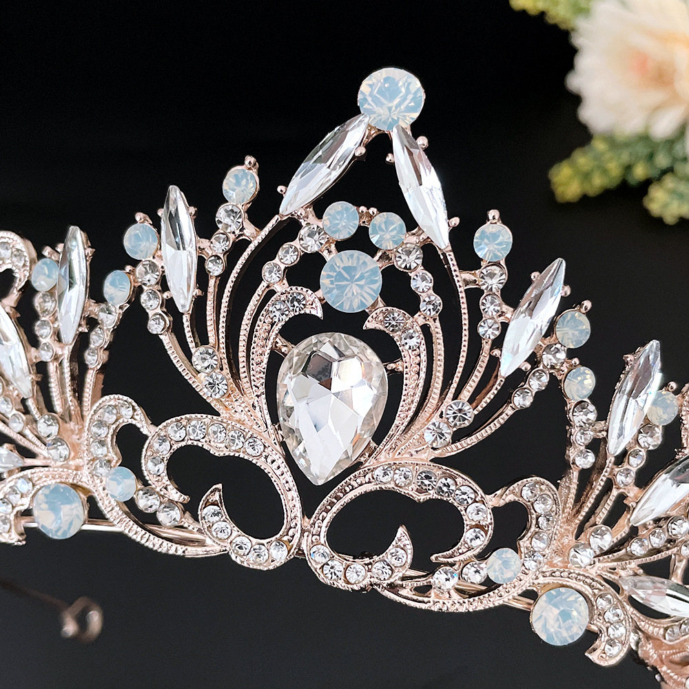 (พร้อมส่ง) เทียร่า 331 สีโรสโกลด์ มงกุฎนางงาม งานสวย ปราณีต QCเพชรทุกเม็ด สินค้าพร้อมส่งจากไทย