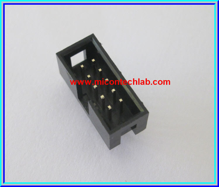 1x Male IDC10 SOCKET CONNECTOR 10 PINS 2.54mm