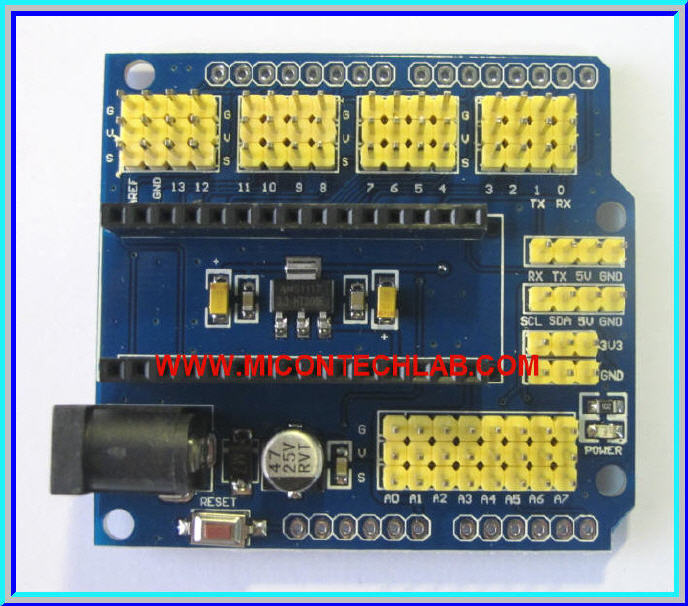 1x บอร์ดชีลด์ขยายขา Nano I/O Expansion สำหรับเสียบบอร์ด Nano