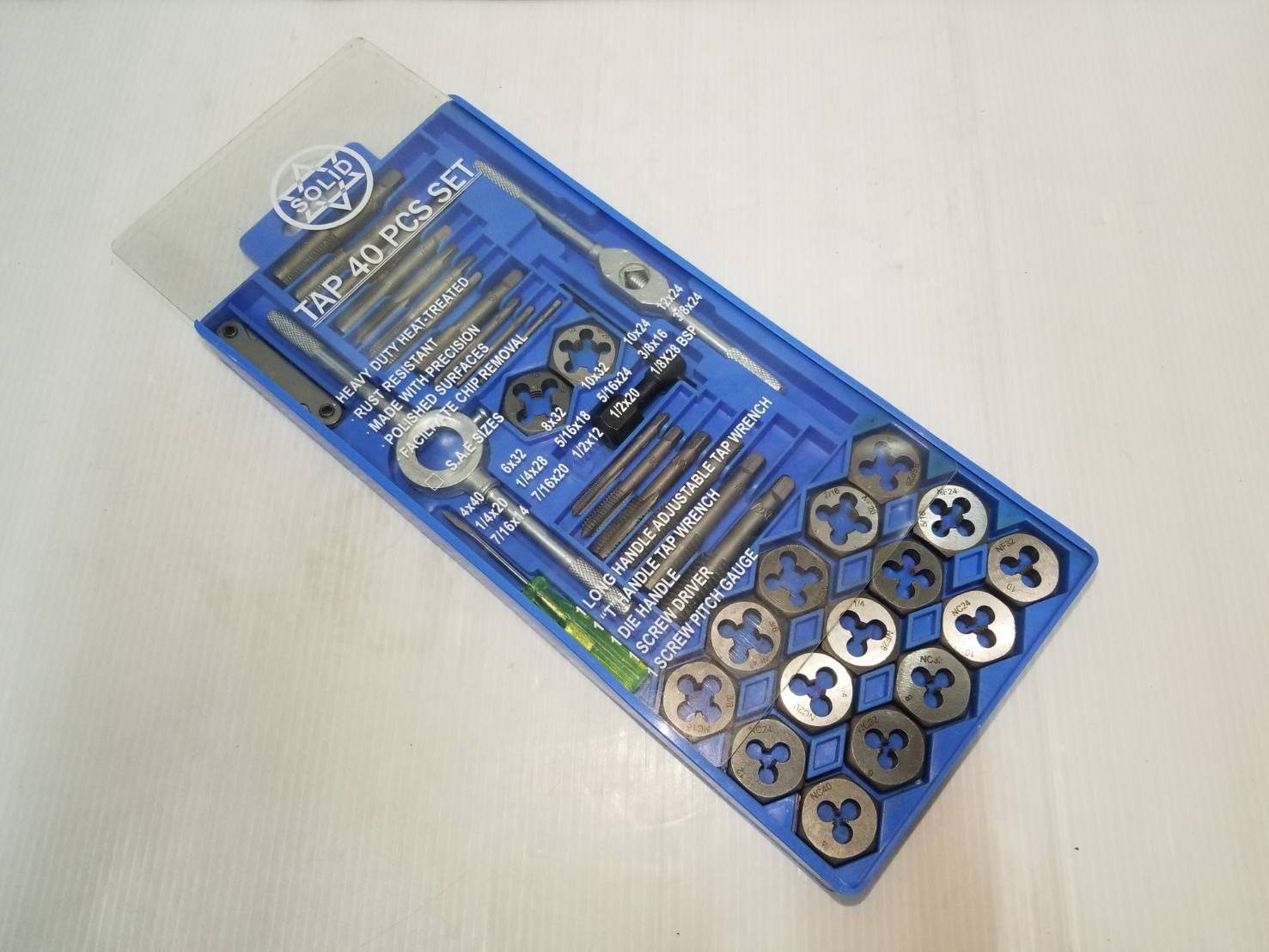 ชุดต๊าปเกลียว 40 ตัวชุด TAP40I SOLID (หุน)