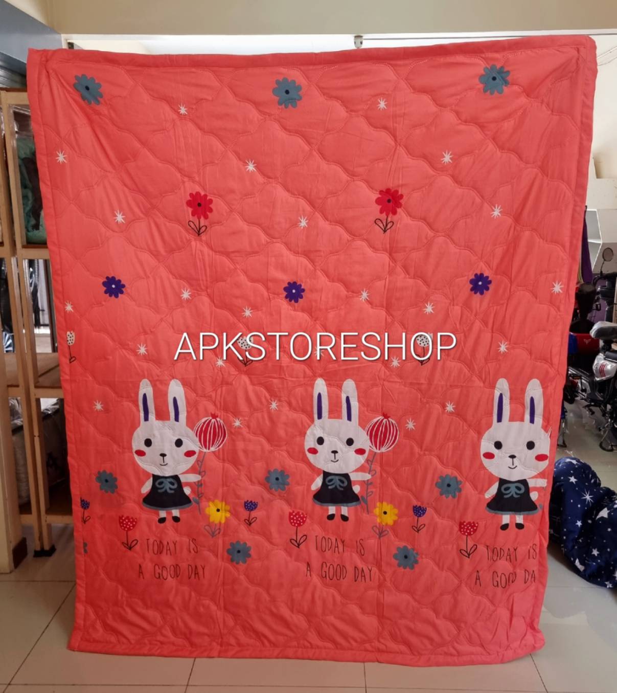 ขายส่ง ผ้าห่มนวมบางอัดความร้อน เกรดA #APK128-พิมพ์ลาย ส่ง 128 บาท