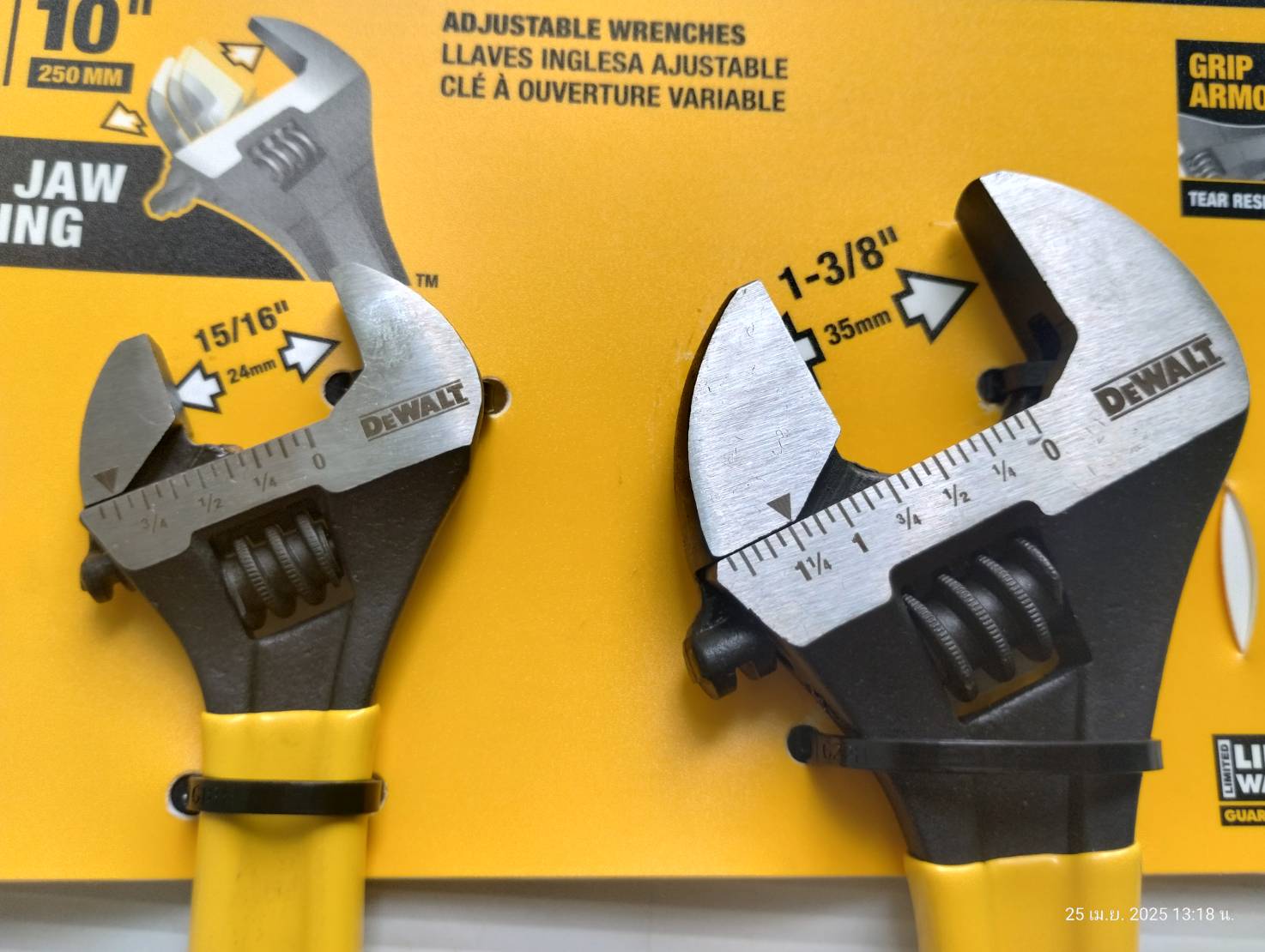 DEWALT ชุดประแจเลื่อน 2ตัว/ชุด ขนาด 6นิ้ว กับ 10นิ้ว รุ่น DWHT75497