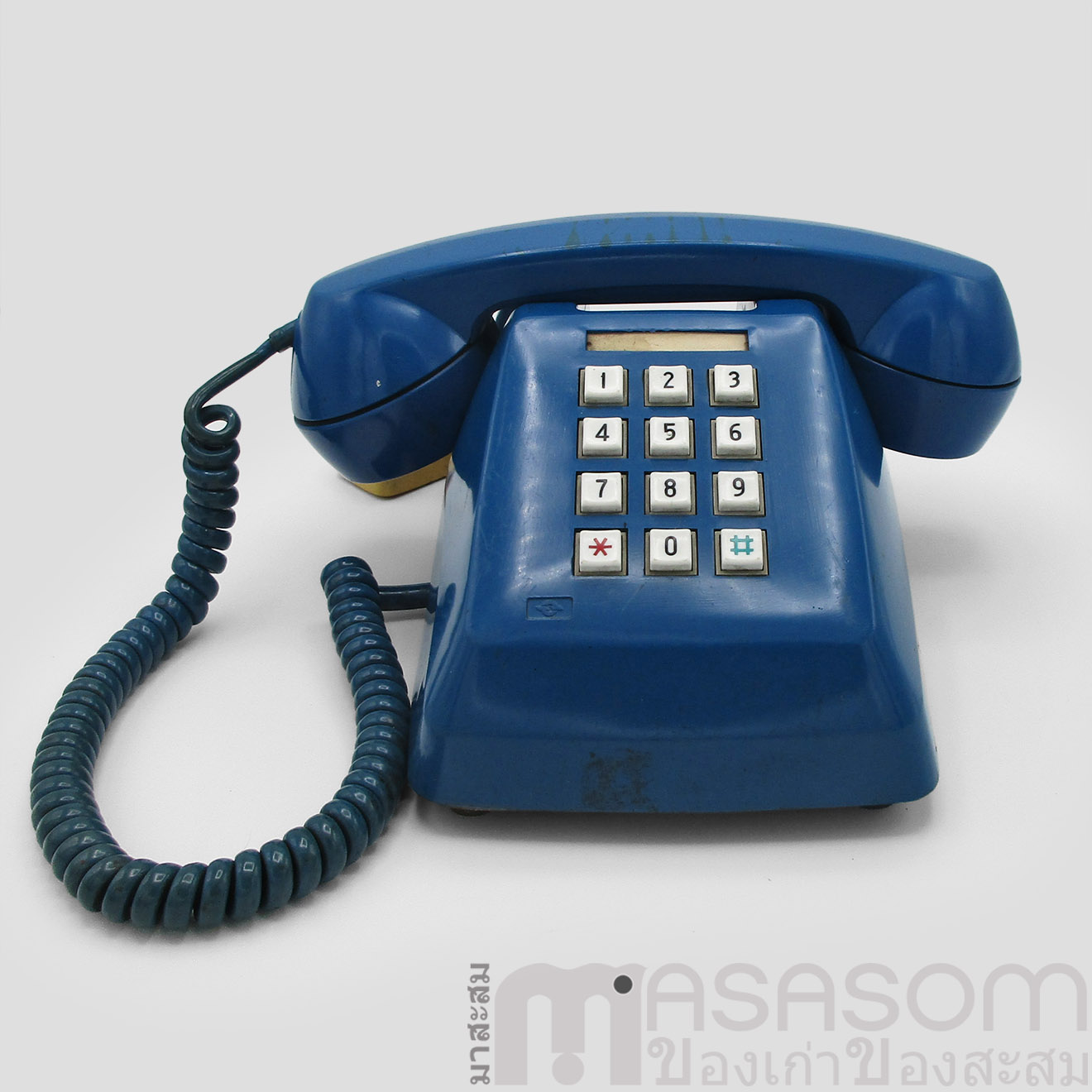 โทรศัพท์วินเทจสีน้ำเงิน
