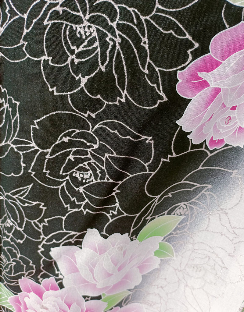 ยูกาตะขาวดำลายกุหลาย(155cm)03