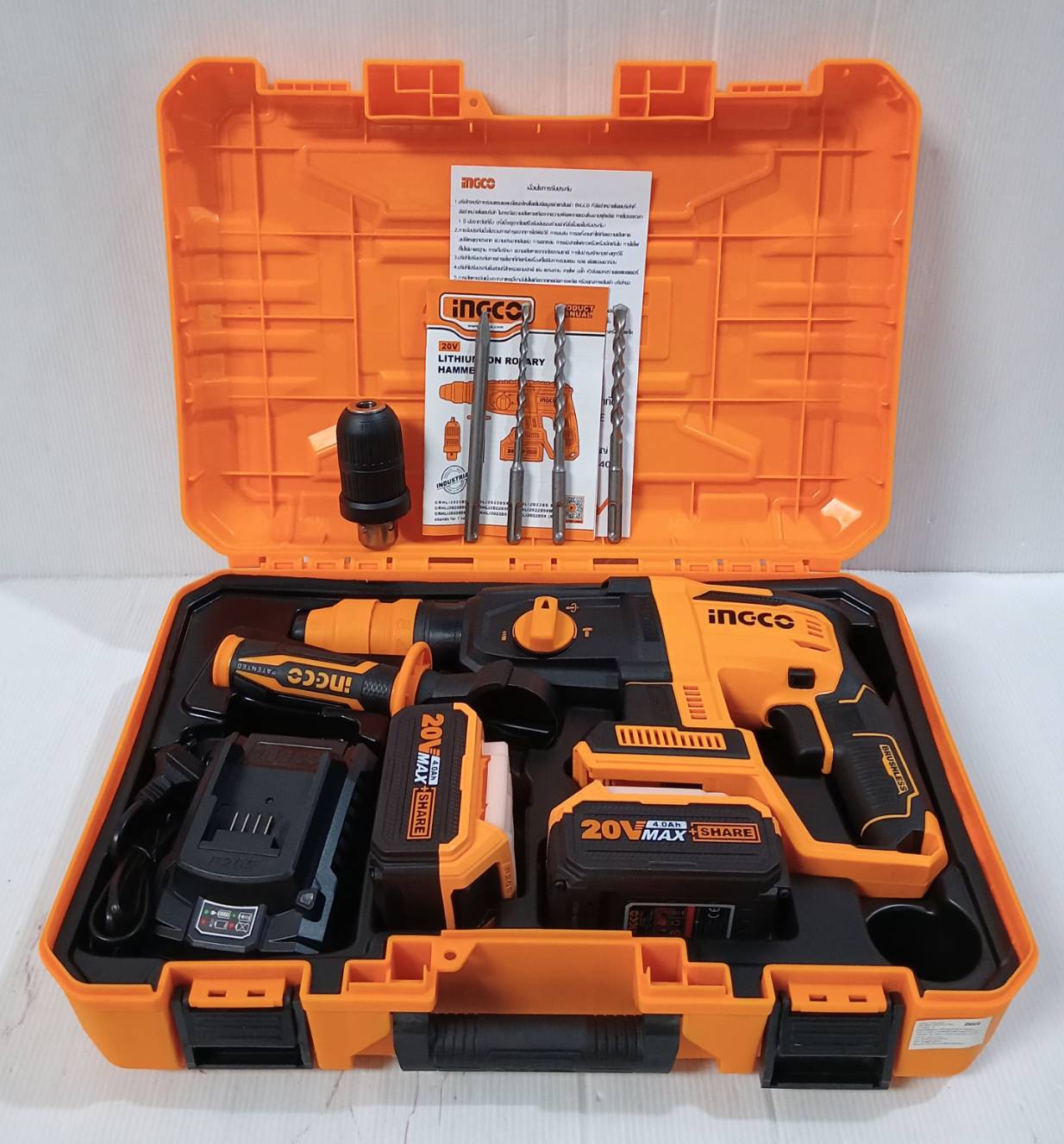 สว่านโรตารี่3ระบบ CRHLI202289 INGCO (ครบชุด ถอดหัวได้)