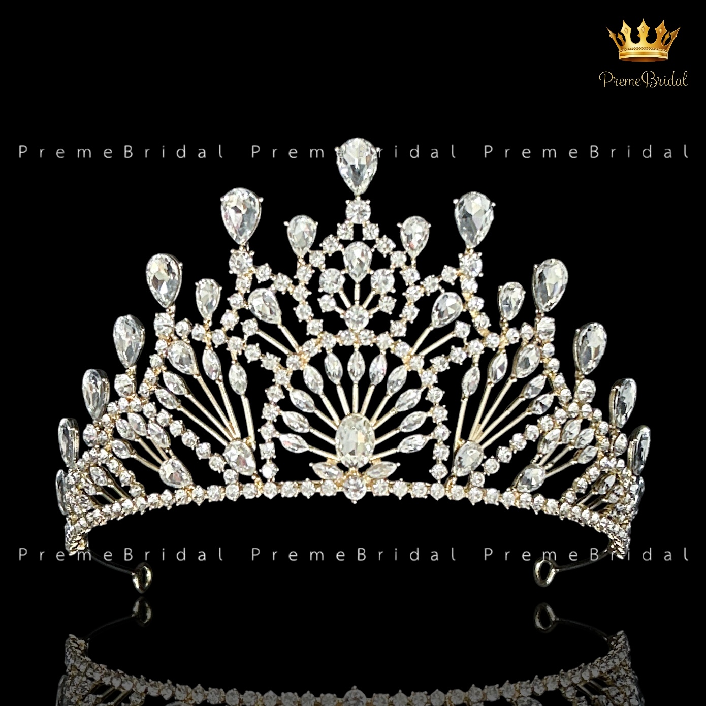 (พร้อมส่ง) เทียร่า 448 มงกุฎครึ่งหัว ไซส์นางงาม ปราณีต QCเพชรทุกเม็ด สินค้าพร้อมส่งจากไทย