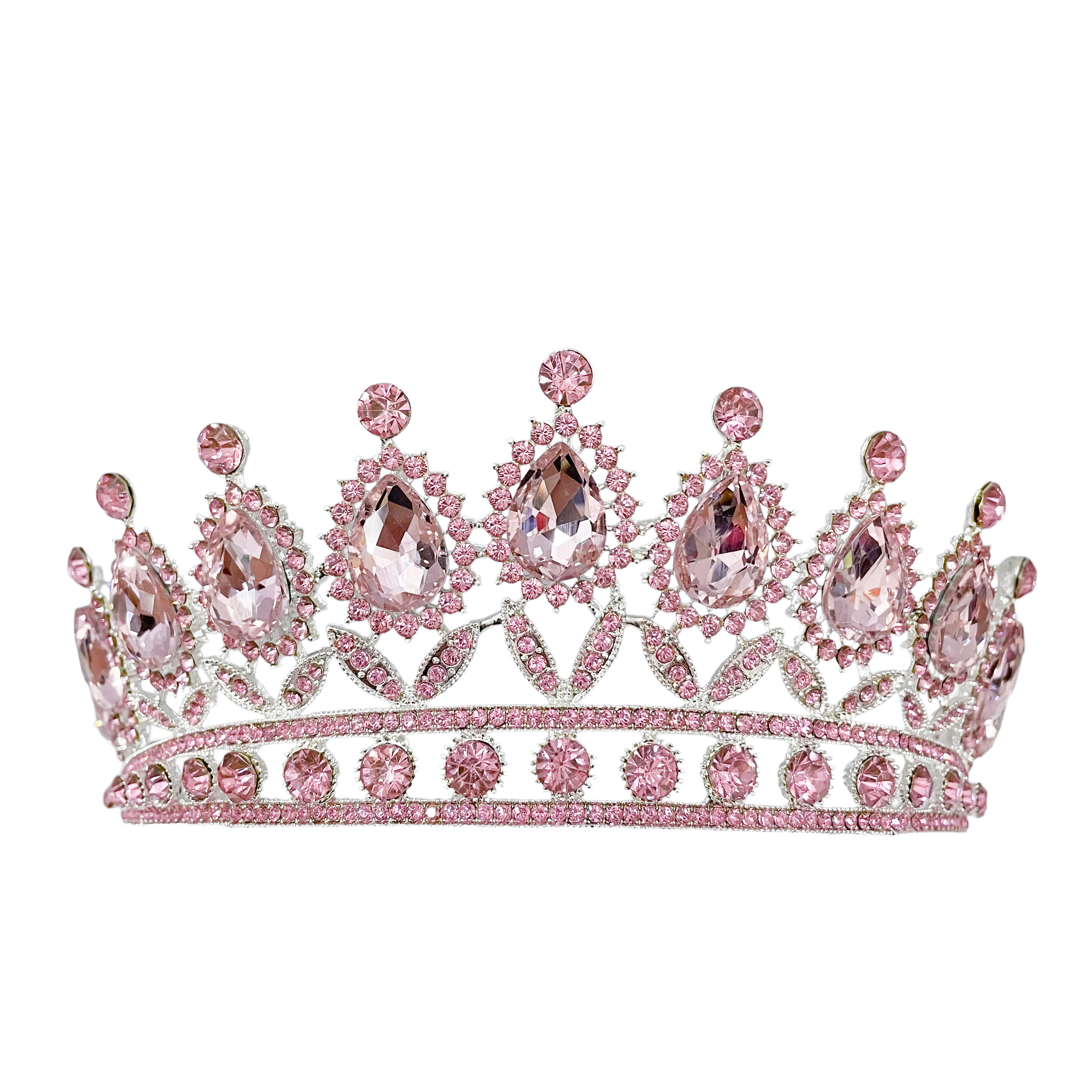 (พร้อมส่ง) เทียร่า 254 สีชมพูเรือนเงิน มงกุฎนางงาม มงกุฎเจ้าหญิง งานสวย ปราณีต QCเพชรทุกเม็ด สินค้าพร้อมส่งจากไทย