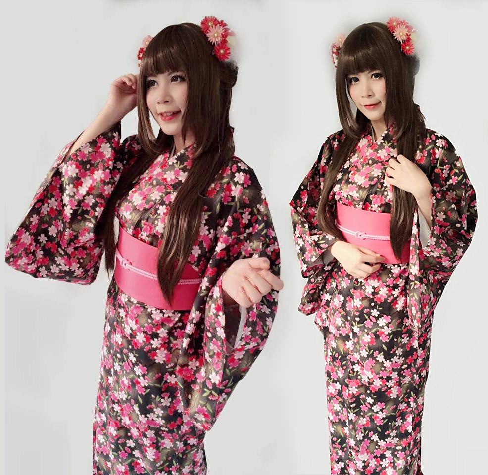 set.ยูกาตะสีดำลายซากุระกิโมโน01