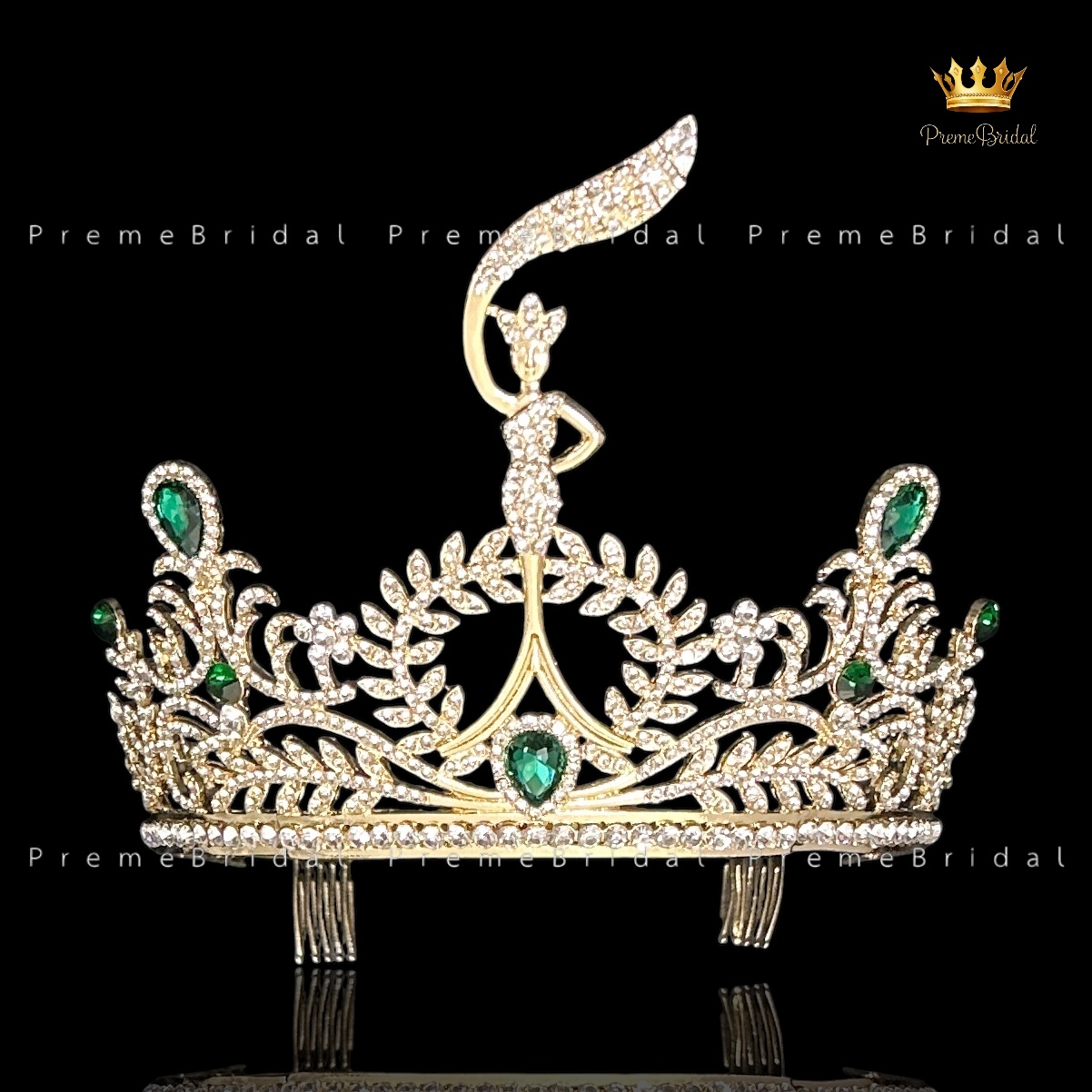 (พร้อมส่ง) เทียร่า 426 มงกุฎเพชรมิสแกรนด์ ครึ่งหัว งานสวย ปราณีต QCเพชรทุกเม็ด สินค้าพร้อมส่งจากไทย