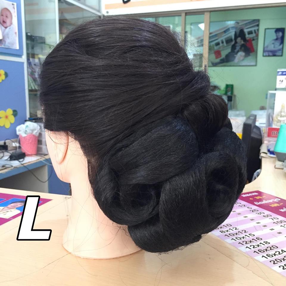 (พร้อมส่ง) มวยผมต่ำจับช่อ
