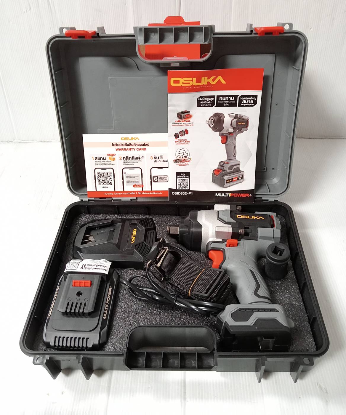 บล็อกไฟฟ้าไร้สายไร้แปรงถ่าน1/2 OSID832-P1 OSUKA