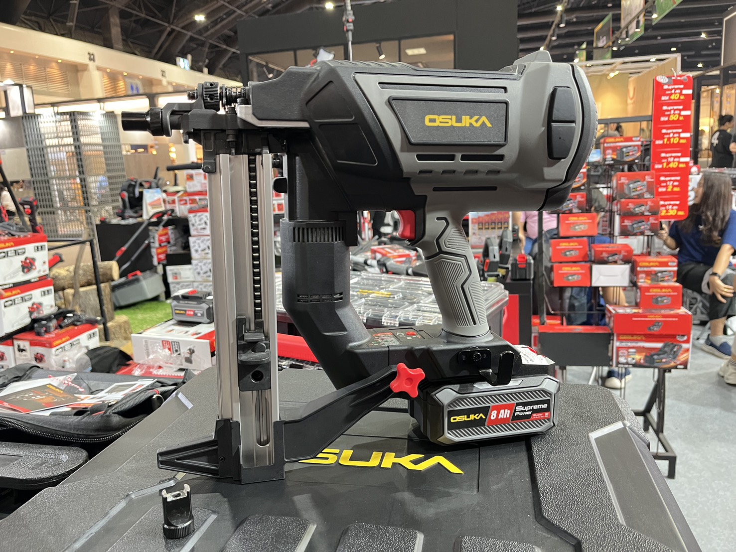 เครื่องยิงตะปูไร้สาย 20v OCCN944-Y1 OSUKA ครบชุดพร้อมแบต 8.0Ah Supreme Power