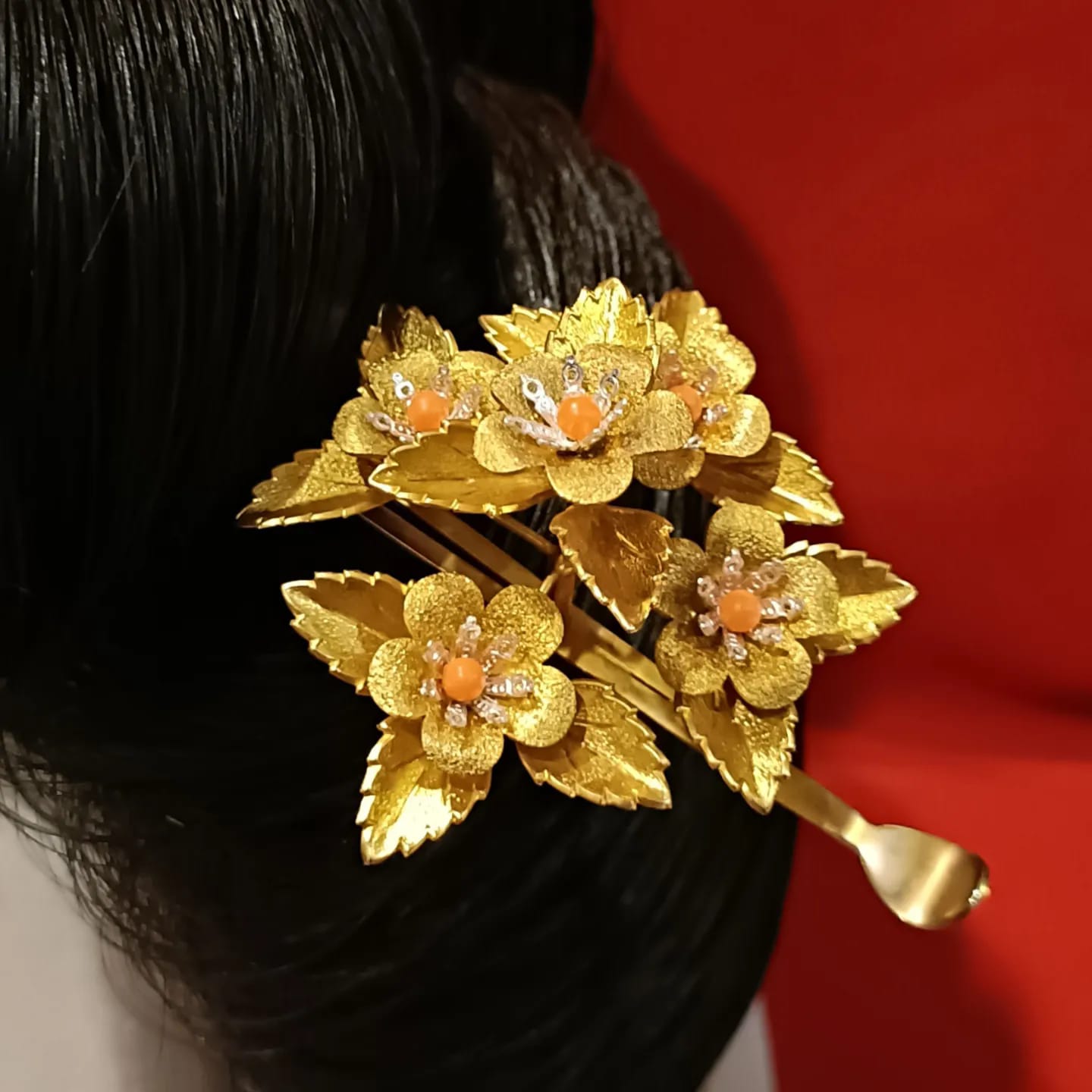 ชุดปิ่นนกกระเรียน(โลหะ)PINVIP008