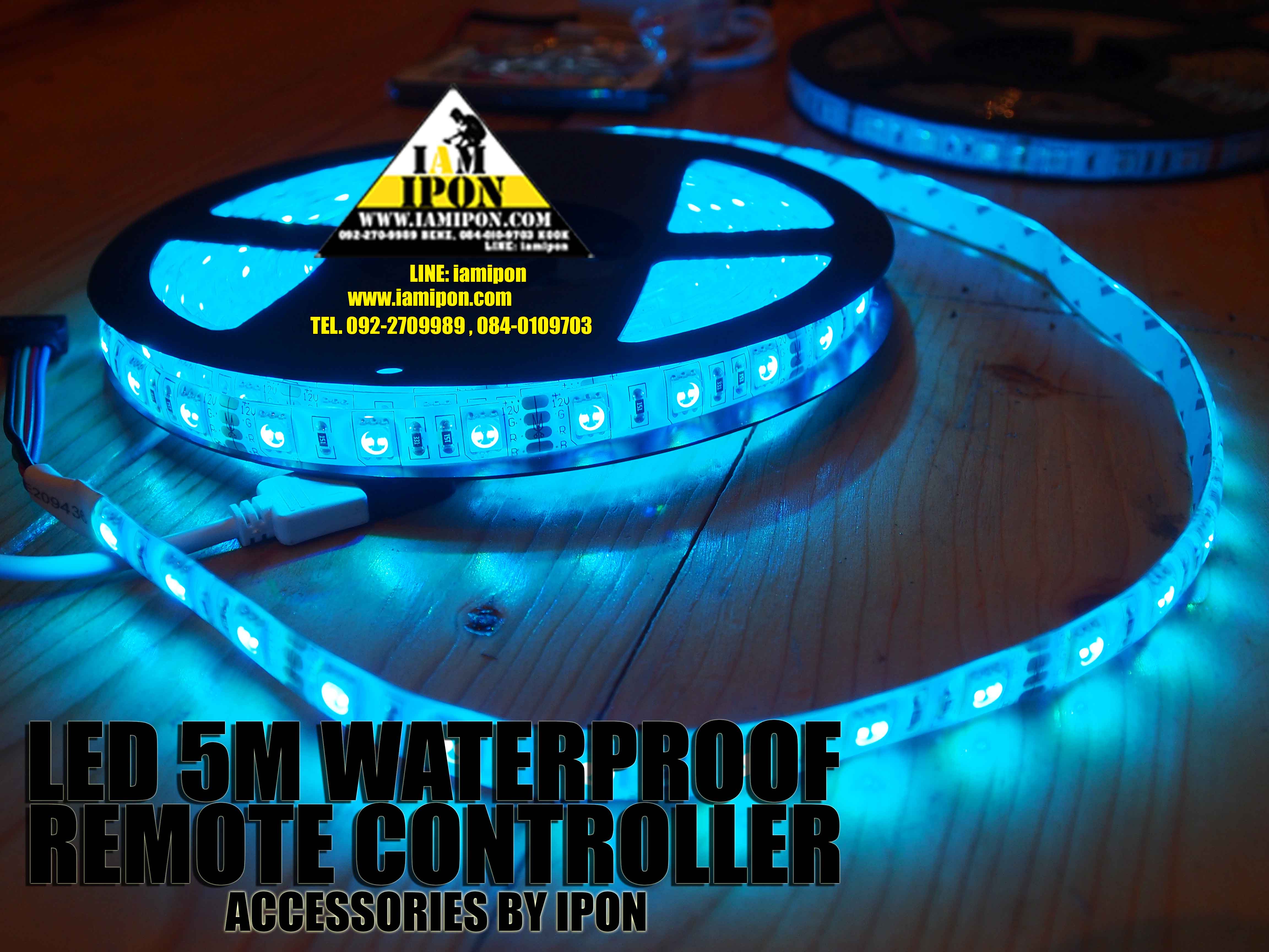 LED 5M WATERPROOF REMOTE CONTROLLER ไฟเส้น 5M กันน้ำ ปรับสีได้ 16 เฉด 5 step