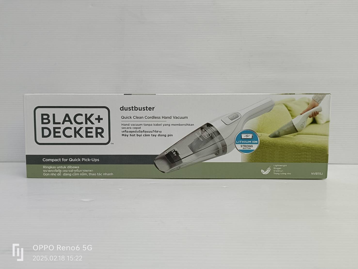 เครื่องดูดฝุ่นมือถือไร้สาย NVB115J BLACK&DECKER REVIVA