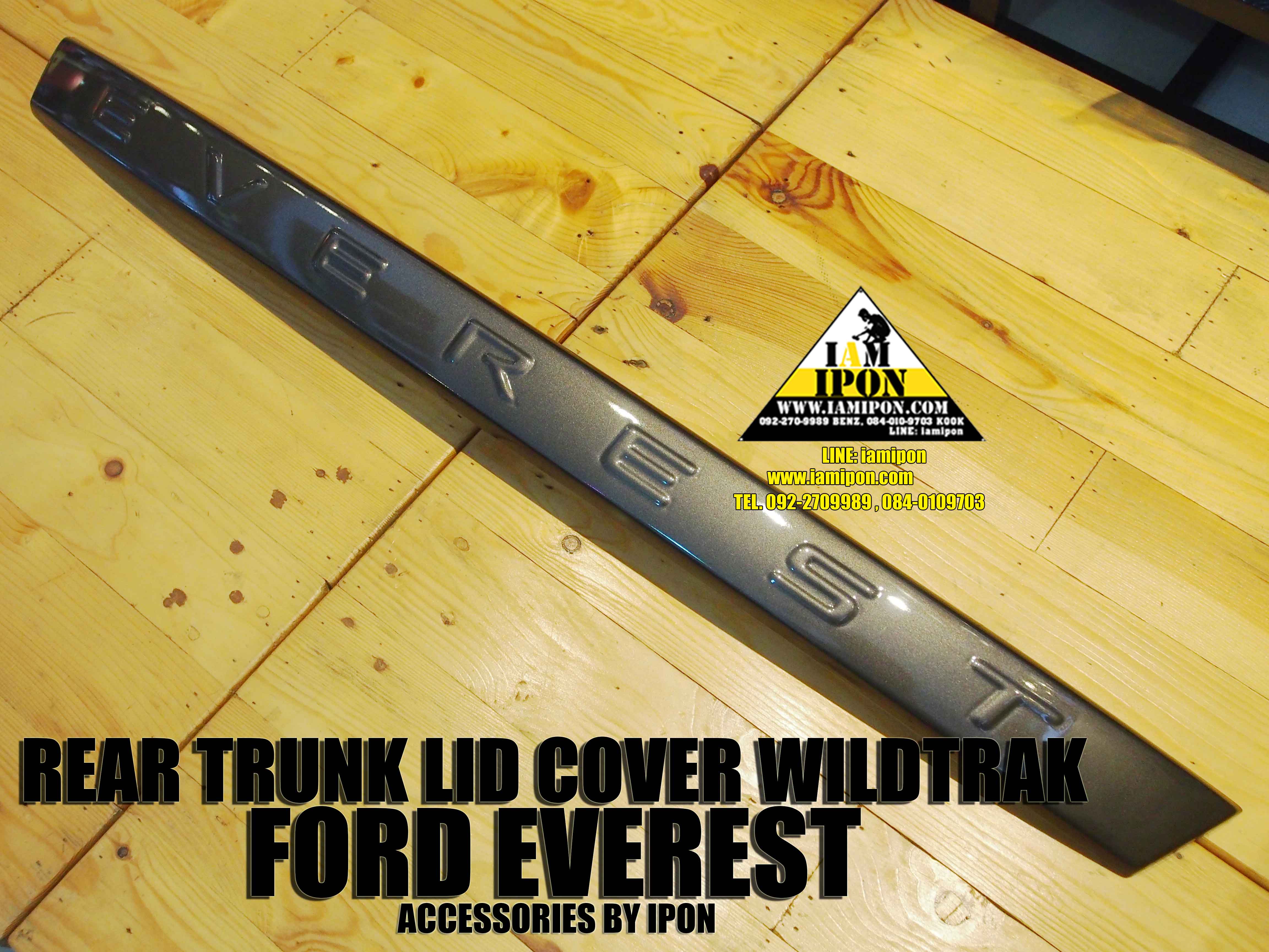REAR TRUNK LID COVER FORD EVEREST WILDTRAK SPEC คาดคิ้วฝาท้ายสีไวล์ดแทรคฟอร์ดเอเวอเรสต์