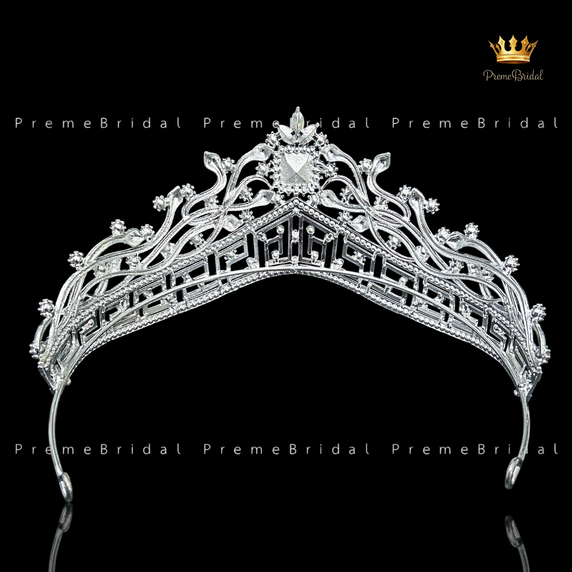 (พร้อมส่ง) เทียร่า 453 สีเขียว มงกุฎครึ่งหัว งานสวย ปราณีต QCเพชรทุกเม็ด สินค้าพร้อมส่งจากไทย ไม่ต้องรอจีน