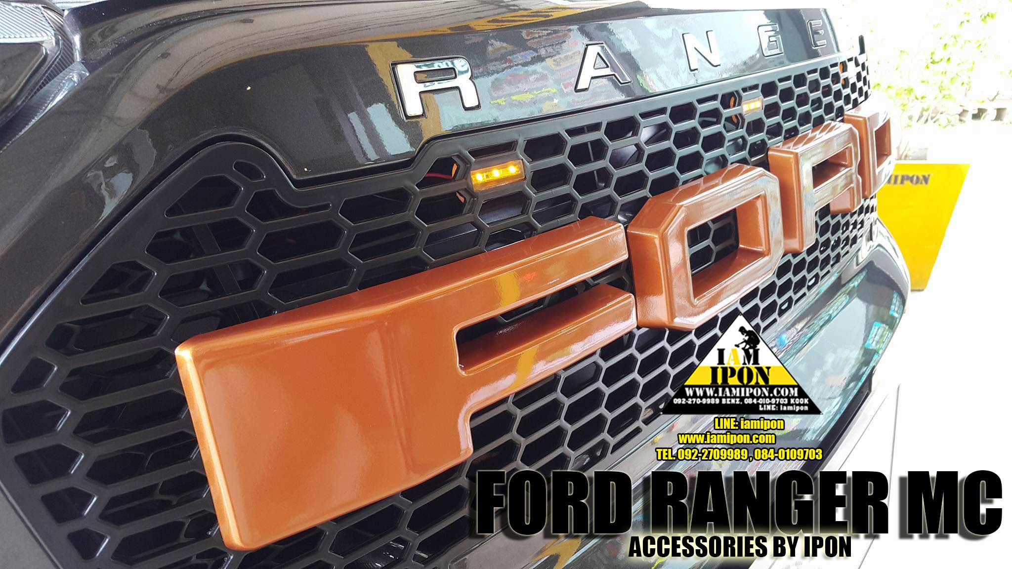 3D CHARACTER FRONT GRILL FORD RANGER MC STAINLESS ตัวหนังสือสเตนเลสติดกระจังหน้าฟอร์ดเรนเจอร์ MC