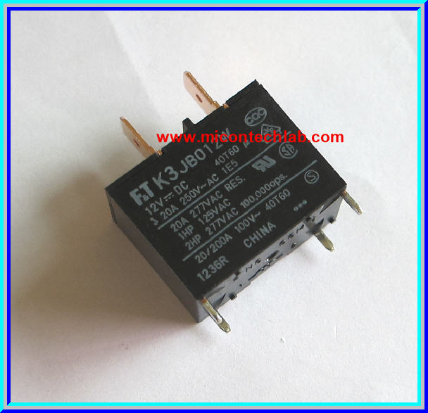 1x เพาเวอร์รีเลย์ 12Vdc ยี่ห้อ FUJITSU 20A 250VAC 1 Form A ( SPST) แบบ Tab