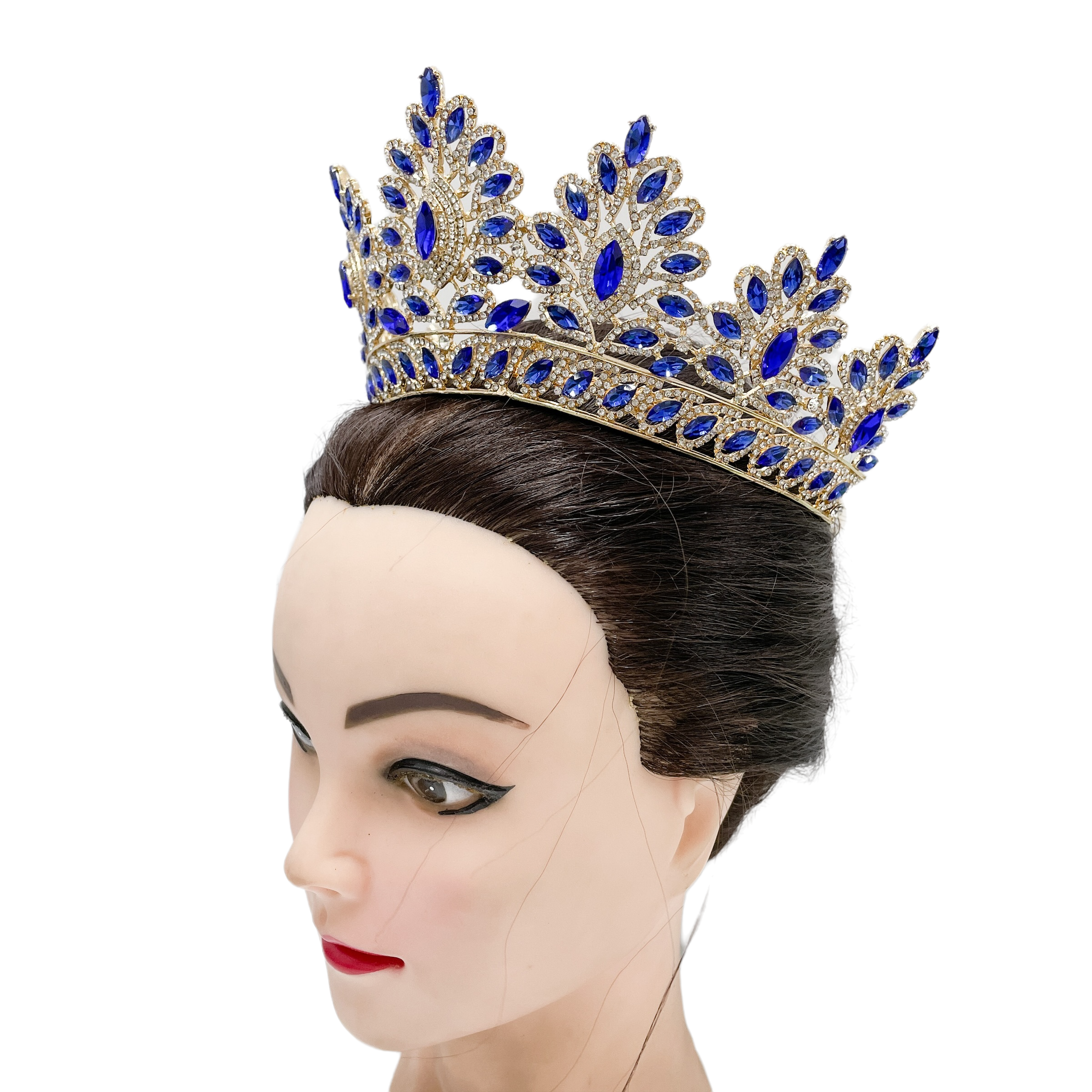 (พร้อมส่งจากไทย) มงกุฏ 095 สีน้ำเงิน มงกุฎนางงาม มงกุฎเพชร มงกุฎประกวด สินค้าพร้อมส่ง ไม่ต้องรอนาน งานพรีเมี่ยม