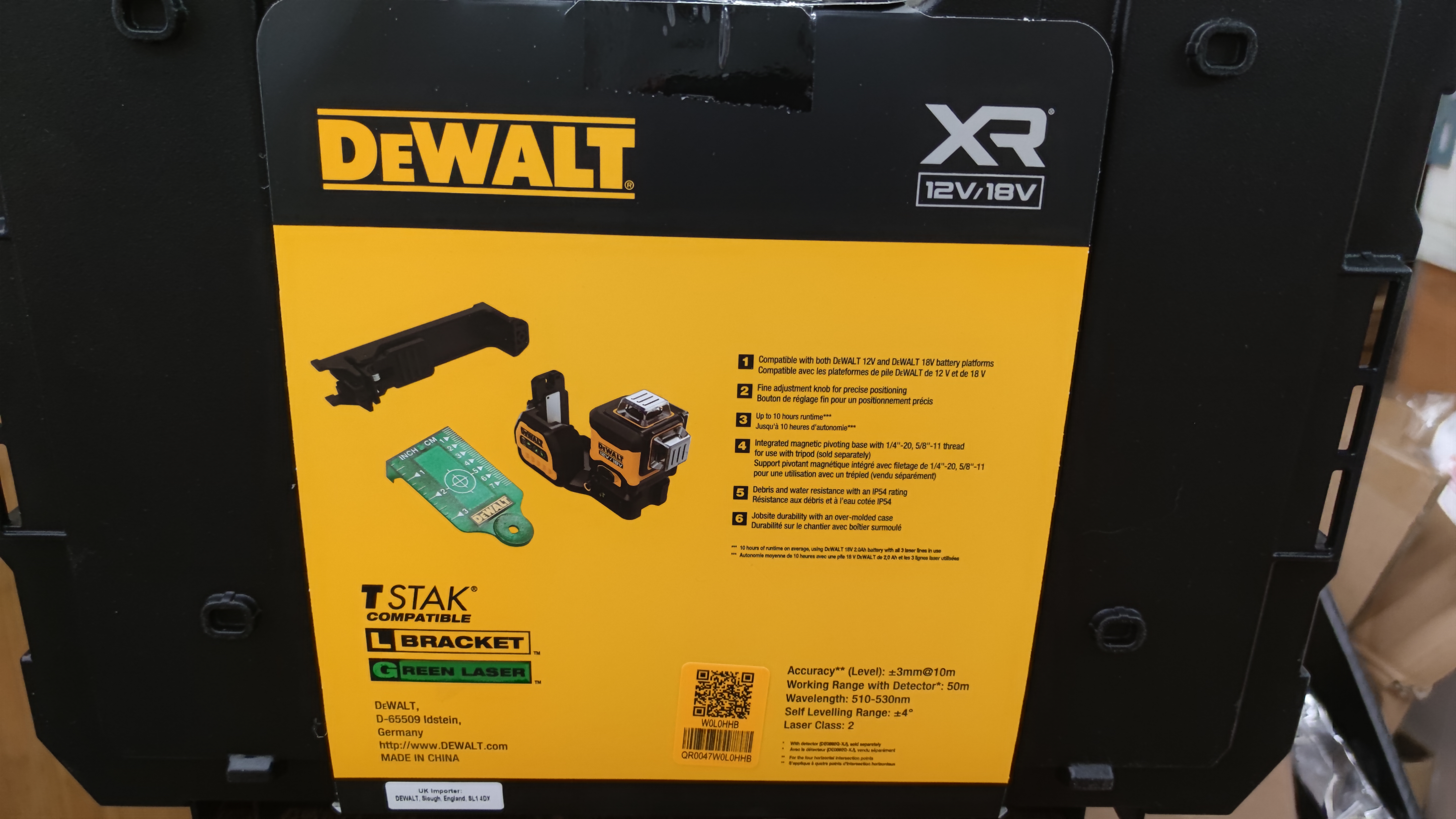 เลเซอร์ระดับ12เส้น แสงเขียว DCE089NG18 DEWALT