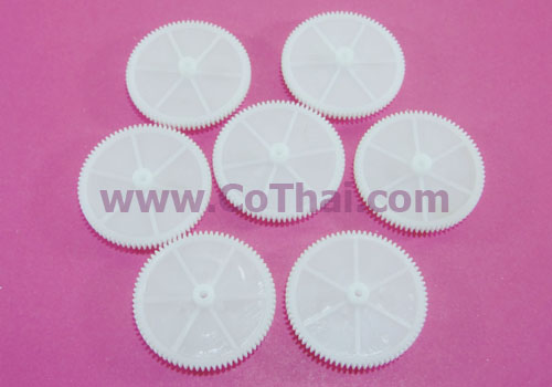เฟือง พลาสติก สีขาว 78T2.5A v0.5 3.5x40x2.4