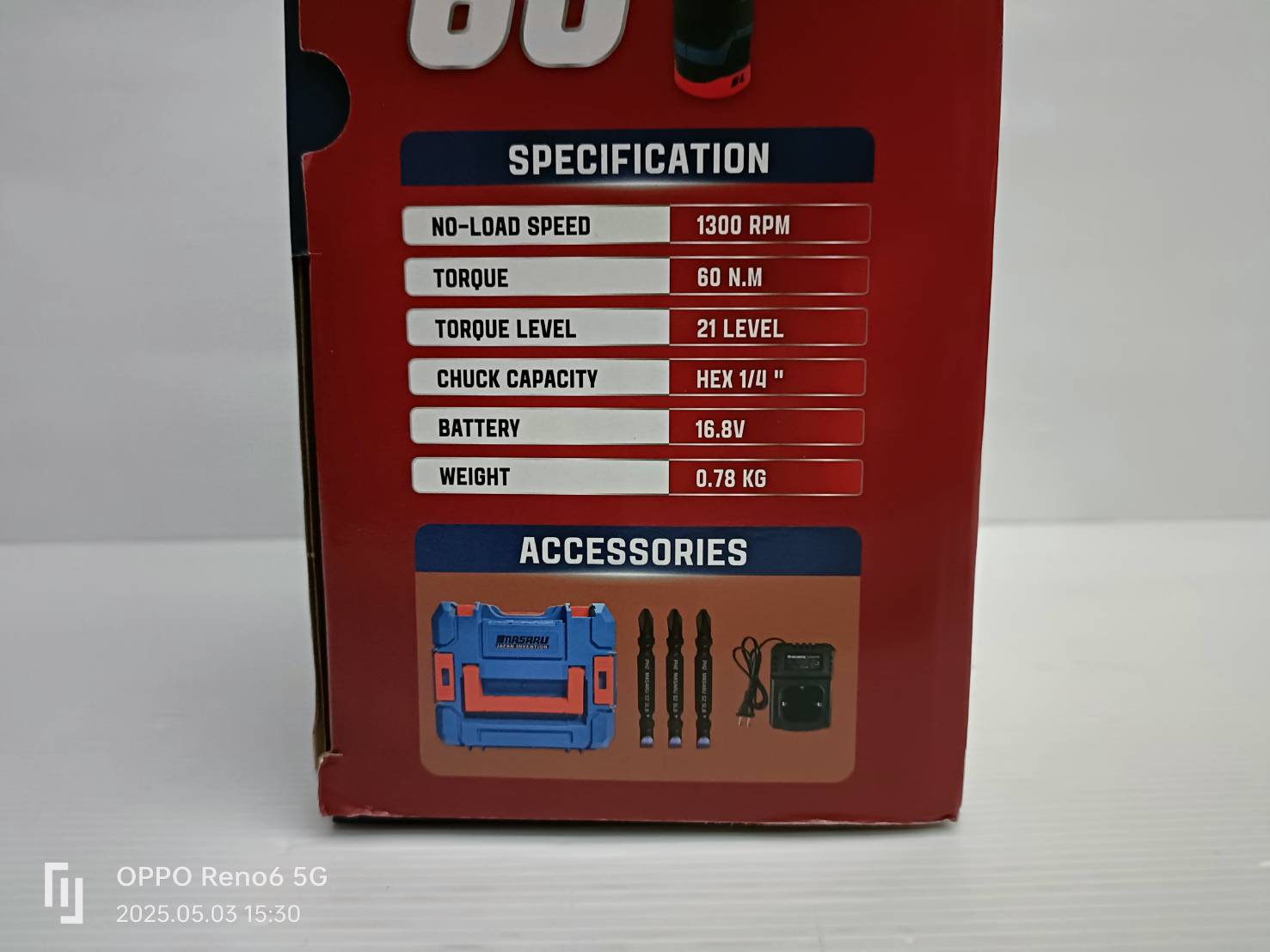 ไขควงคลัชไร้สาย 16.8V MASARU SCDS-180-B2