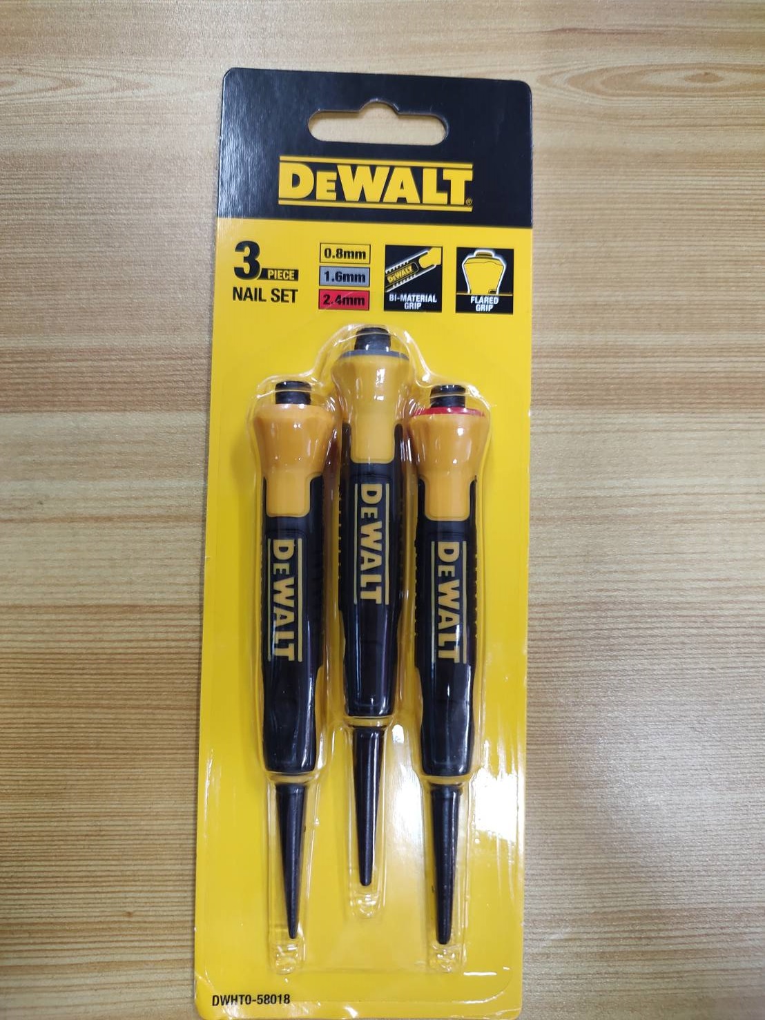 ชุดเหล็กส่งตะปู 3ตัว (0.8,1.6,2.4) DWHT0-58018 DEWALT
